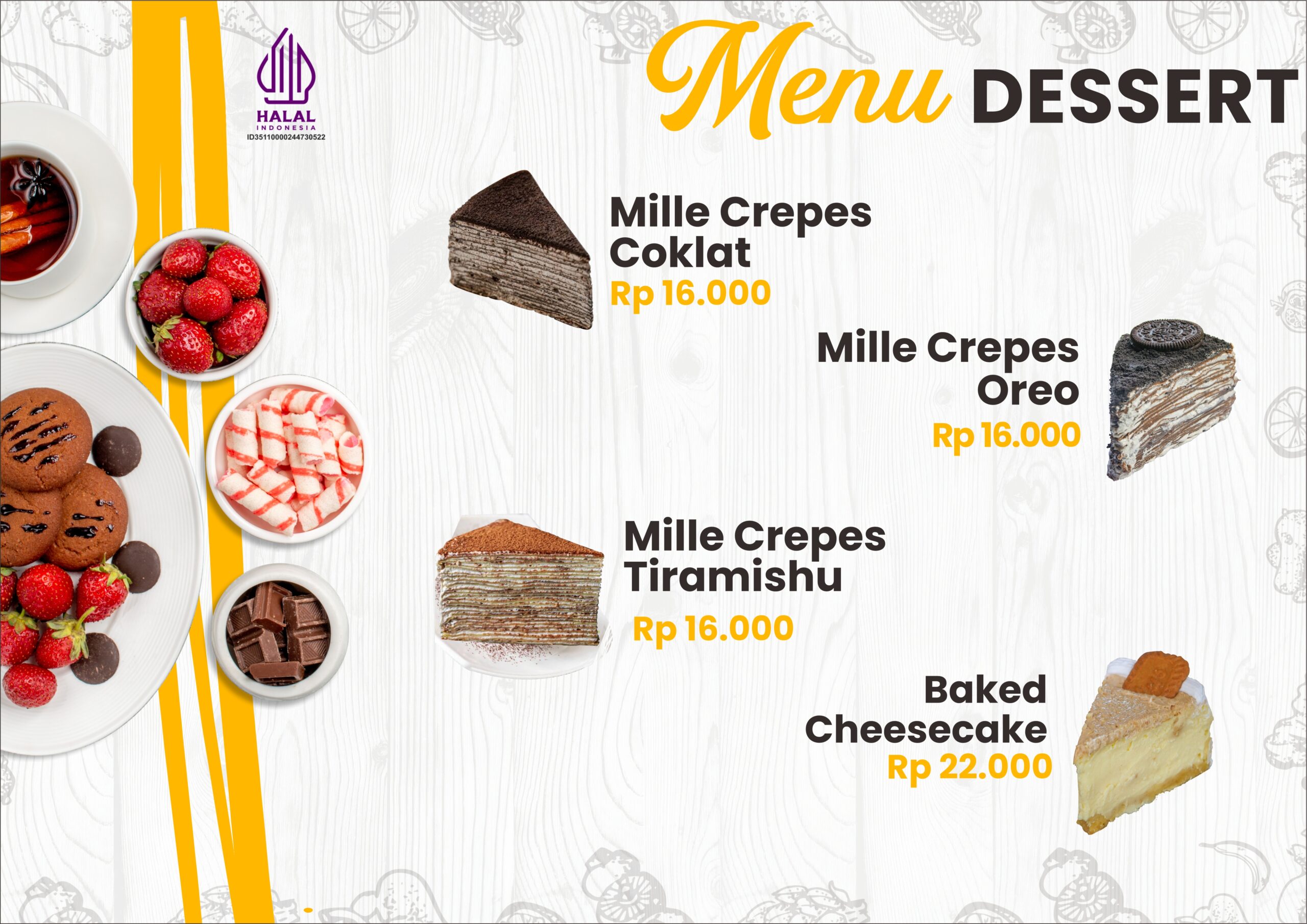 MENU DESSERT