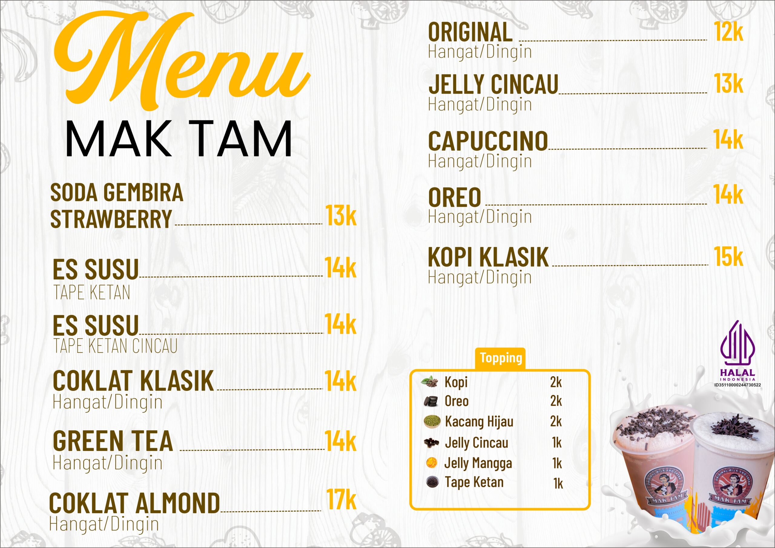 MENU MAK TAM