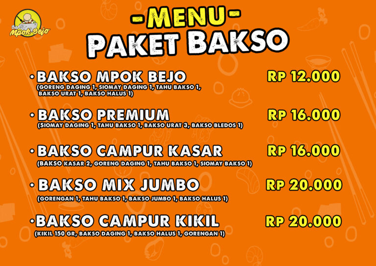 MENU PAKET BAKSO