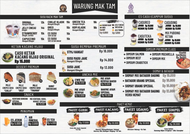 MENU WARUNG ( 42X29,7CM)